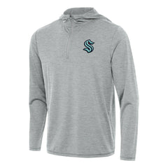NHL Heather Gray Seattle Kraken Antigua Tidy Quarter-Zip Hoodie