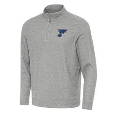 NHL Heather Gray St. Louis Blues Antigua Subtle Quarter-Zip Sweatshirt