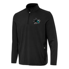 NHL Black San Jose Sharks Antigua Perilous Quarter-Zip Sweatshirt