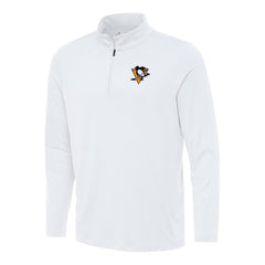 NHL White Pittsburgh Penguins Antigua Reprocess Quarter-Zip Top
