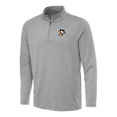 NHL Gray Pittsburgh Penguins Antigua Reprocess Quarter-Zip Top