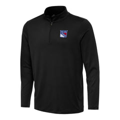 NHL Black New York Rangers Antigua Reprocess Quarter-Zip Top