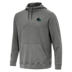 NHL Heather Black San Jose Sharks Antigua Cloud Pullover Hoodie