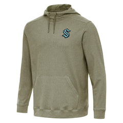 NHL Olive Seattle Kraken Antigua Cloud Pullover Hoodie