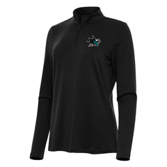 NHL Black San Jose Sharks Antigua Women's Reprocess Quarter-Zip Top