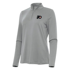 NHL Gray Philadelphia Flyers Antigua Women's Reprocess Quarter-Zip Top