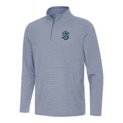 NHL Navy Seattle Kraken Antigua Twine Quarter-Zip Top
