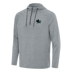 NHL Heather Gray San Jose Sharks Antigua Spikes Quarter-Zip Hoodie