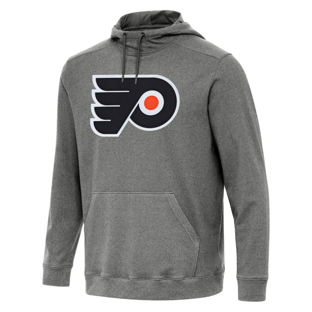 NHL Heather Black Philadelphia Flyers Antigua Cloud Pullover Hoodie