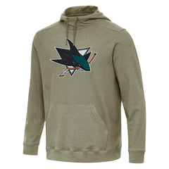 NHL Olive San Jose Sharks Antigua Cloud Pullover Hoodie