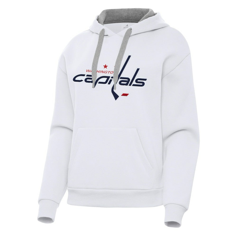 NHL White Washington Capitals Antigua Women's Victory Pullover Hoodie