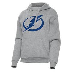 NHL Heather Gray Tampa Bay Lightning Antigua Women's Victory Pullover Hoodie