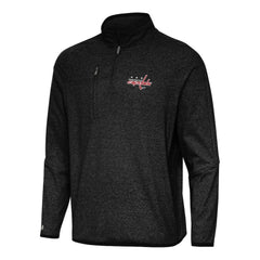 NHL Heather Black Washington Capitals Antigua Certain Quarter-Zip Tri-Blend Sweatshirt