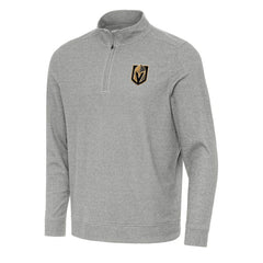 NHL Heather Gray Vegas Golden Knights Antigua Subtle Quarter-Zip Sweatshirt