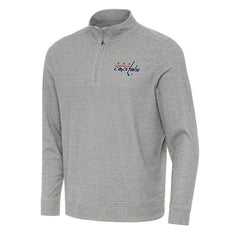 NHL Heather Gray Washington Capitals Antigua Subtle Quarter-Zip Sweatshirt