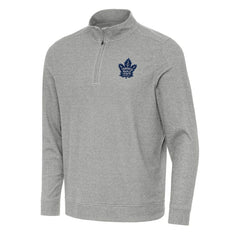 NHL Heather Gray Toronto Maple Leafs Antigua Subtle Quarter-Zip Sweatshirt
