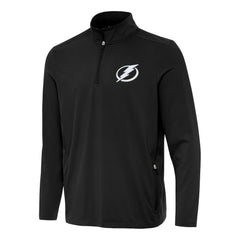 NHL Black Tampa Bay Lightning Antigua Perilous Quarter-Zip Sweatshirt