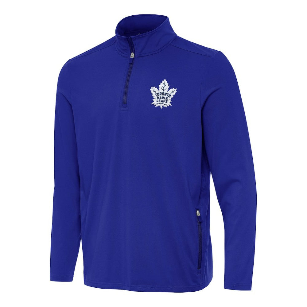 NHL Royal Toronto Maple Leafs Antigua Perilous Quarter-Zip Sweatshirt