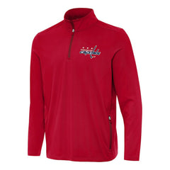 NHL Red Washington Capitals Antigua Perilous Quarter-Zip Sweatshirt