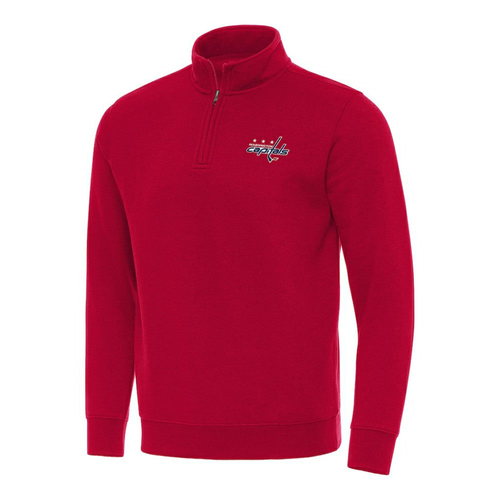 NHL Red Washington Capitals Antigua Victory Quarter-Zip Mock Sweatshirt