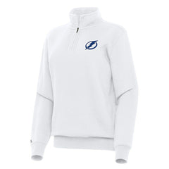 NHL White Tampa Bay Lightning Antigua Women's Victory Quarter-Zip Sweatshirt
