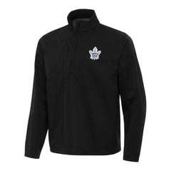 NHL Black Toronto Maple Leafs Antigua Brisk Quarter-Zip Windbreaker