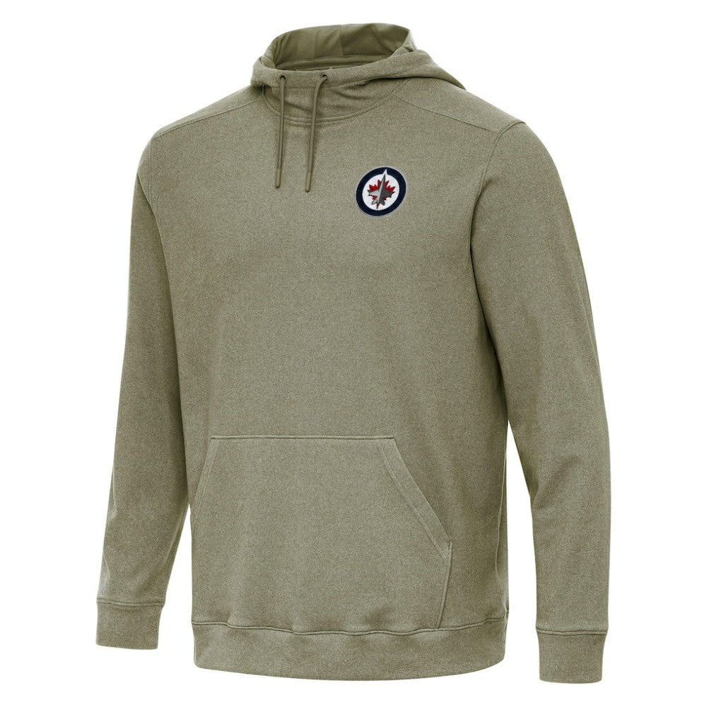NHL Olive Winnipeg Jets Antigua Cloud Pullover Hoodie