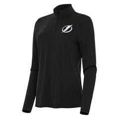 NHL Heather Black Tampa Bay Lightning Antigua Women's Bright Quarter-Zip Top