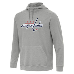 NHL Heather Gray Washington Capitals Antigua Cloud Pullover Hoodie