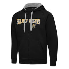 NHL Black Vegas Golden Knights Antigua Big & Tall Victory Full-Zip Hoodie