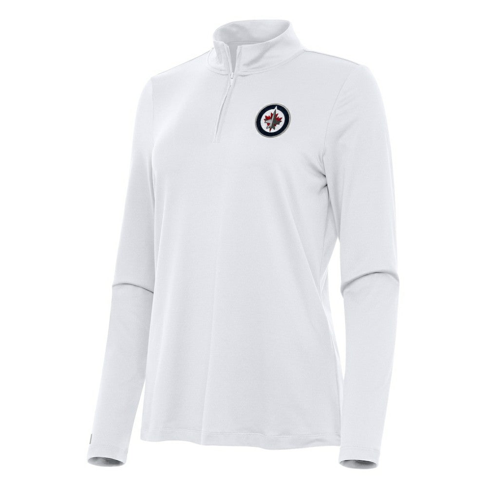 NHL White Winnipeg Jets Antigua Women's Reprocess Quarter-Zip Top