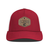 NHL Red Calgary Flames Men's Levelwear Faux Leather Patch Structured Adjustable Hat