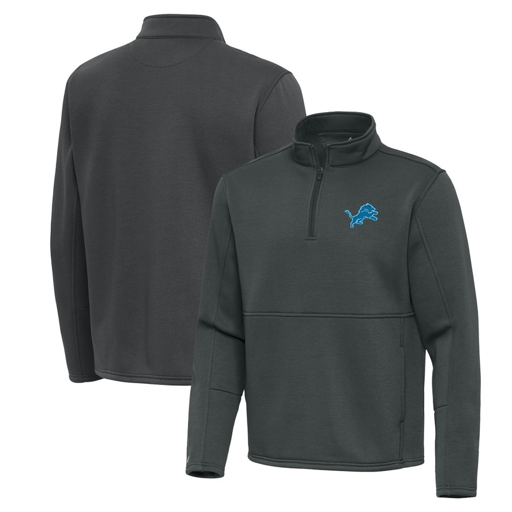 Antigua Twist Quarter-Zip Pullover Jacket - Detroit Lions
