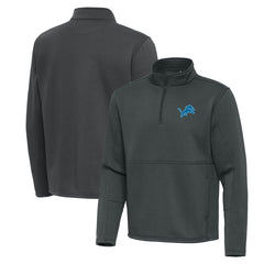 Antigua Twist Quarter-Zip Pullover Jacket - Detroit Lions