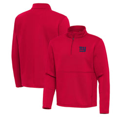 Antigua Twist Quarter-Zip Pullover Jacket - New York Giants