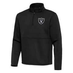 Antigua Twist Quarter-Zip Pullover Jacket - Las Vegas Raiders