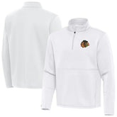 NHL White Chicago Blackhawks Antigua Twist Quarter-Zip Pullover Jacket
