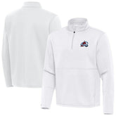 NHL White Colorado Avalanche Antigua Twist Quarter-Zip Pullover Jacket