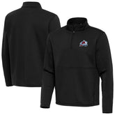 NHL Black Colorado Avalanche Antigua Twist Quarter-Zip Pullover Jacket
