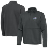 NHL Silver Colorado Avalanche Antigua Twist Quarter-Zip Pullover Jacket