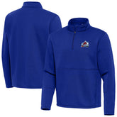 NHL Navy Colorado Avalanche Antigua Twist Quarter-Zip Pullover Jacket
