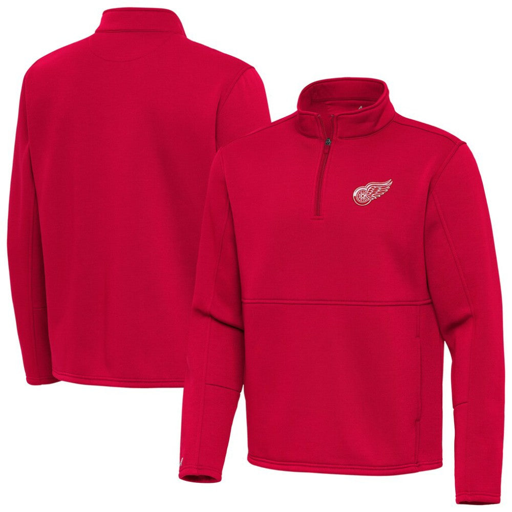NHL Red Detroit Red Wings Antigua Twist Quarter-Zip Pullover Jacket