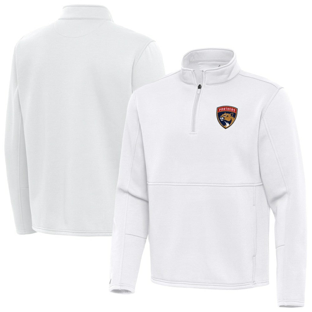 NHL White Florida Panthers Antigua Twist Quarter-Zip Pullover Jacket