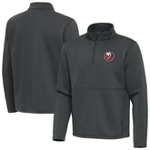 NHL Pewter New York Islanders Antigua Twist Quarter-Zip Pullover Jacket