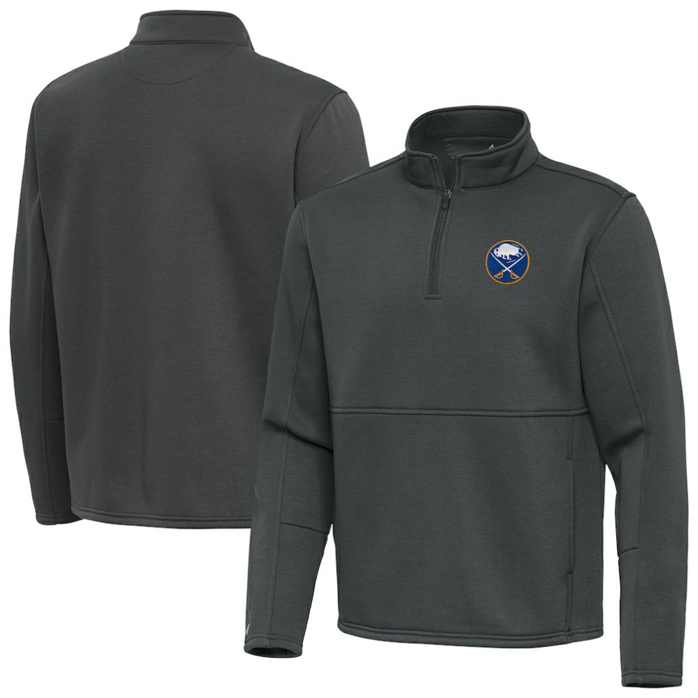 NHL Pewter Buffalo Sabres Antigua Twist Quarter-Zip Pullover Jacket