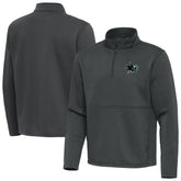 NHL Pewter San Jose Sharks Antigua Twist Quarter-Zip Pullover Jacket