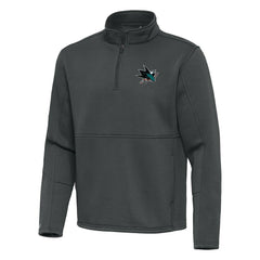 NHL Pewter San Jose Sharks Antigua Twist Quarter-Zip Pullover Jacket