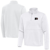 NHL White Philadelphia Flyers Antigua Twist Quarter-Zip Pullover Jacket