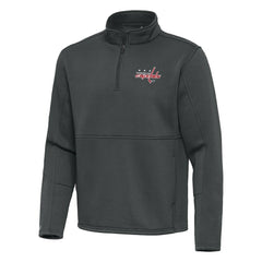 NHL Pewter Washington Capitals Antigua Twist Quarter-Zip Pullover Jacket