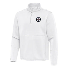 NHL White Winnipeg Jets Antigua Twist Quarter-Zip Pullover Jacket